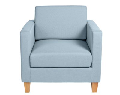 HOME Rosie Fabric Chair - Pale Blue.